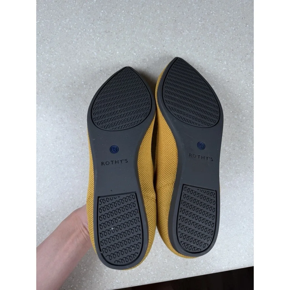Rothy's The Point Ballet Flats Marigold, Yellow‎ Women's Sz 8.5